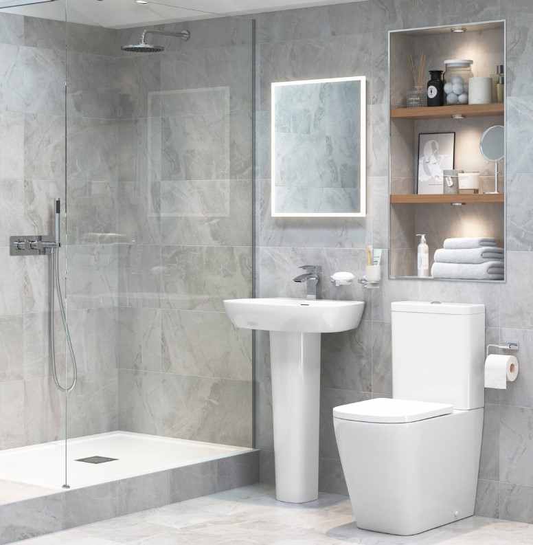 Tilia Rimless Closed Coupled WC Bathroom Suite - 4 Piece