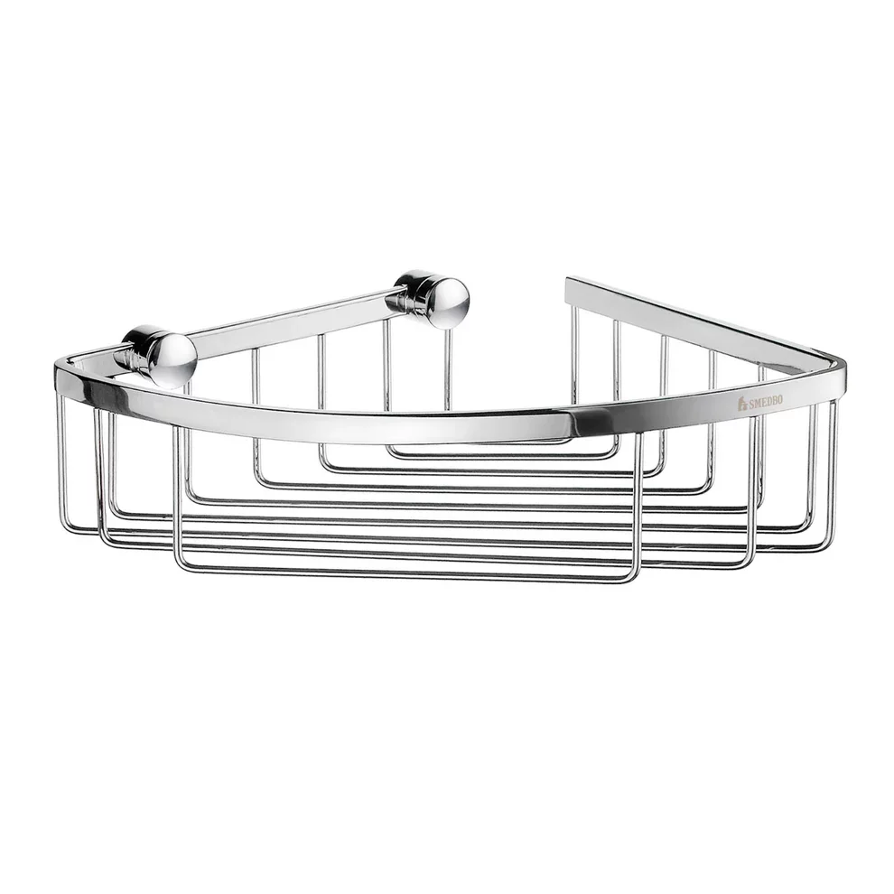 Smedbo Sideline Design Chrome Corner Shower Basket