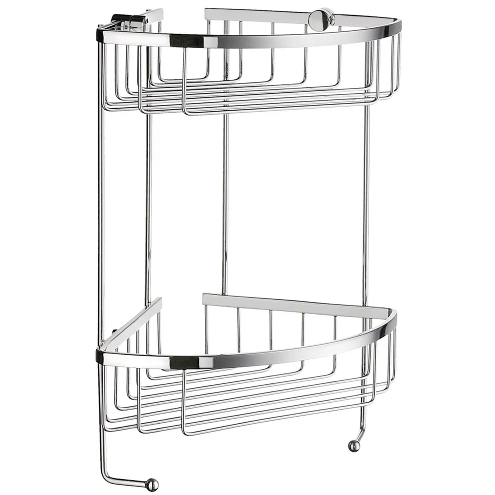 Smedbo Sideline Chrome Double Corner Shower Basket
