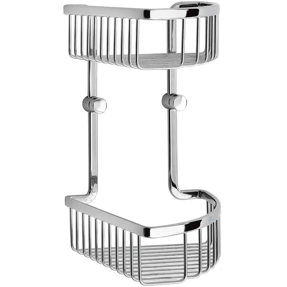 Smedbo Sideline Polished Chrome Double Corner Shower Basket