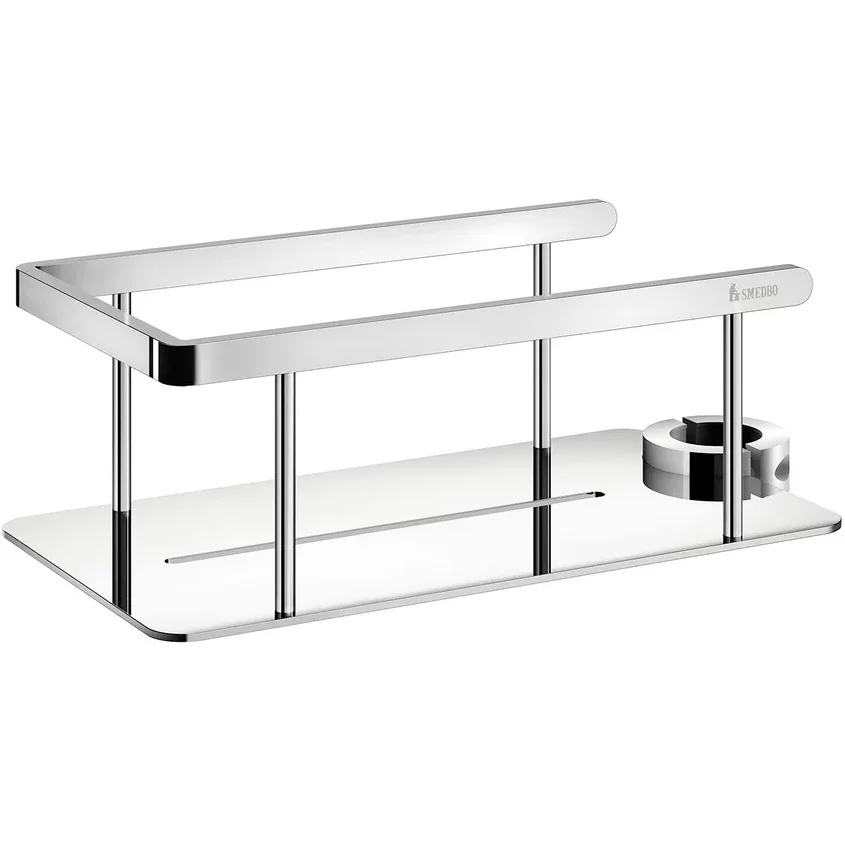Smedbo Sideline Chrome Shower Basket for Riser Rail