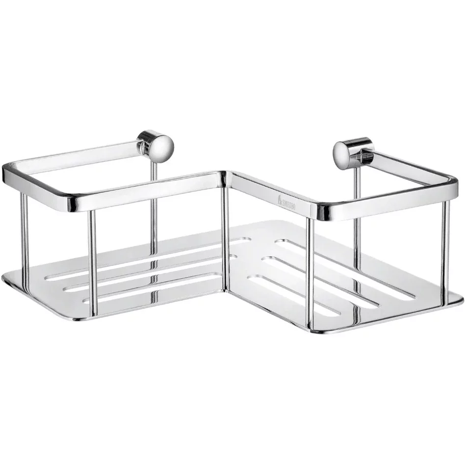 Smedbo Sideline Design Chrome Angled Corner Shower Basket
