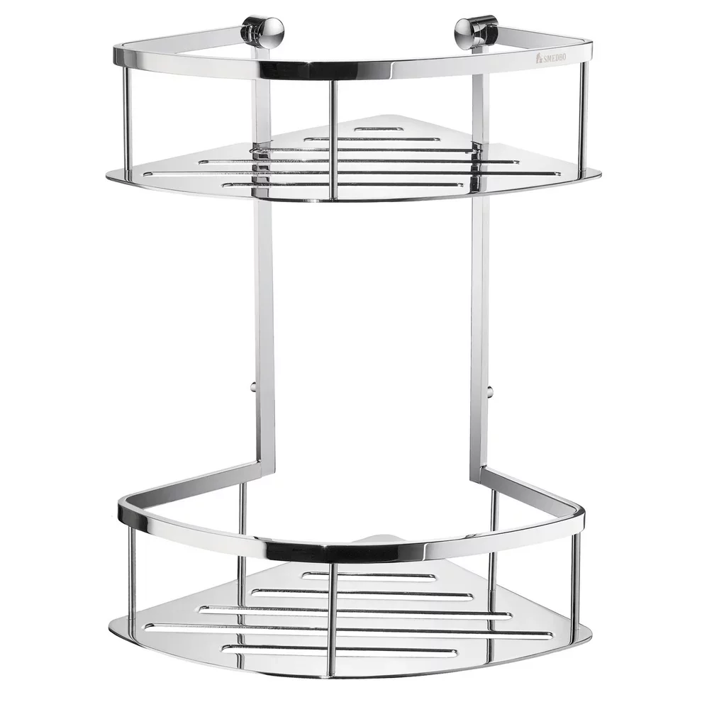 Smedbo Sideline Chrome 200mm Double Corner Shower Basket