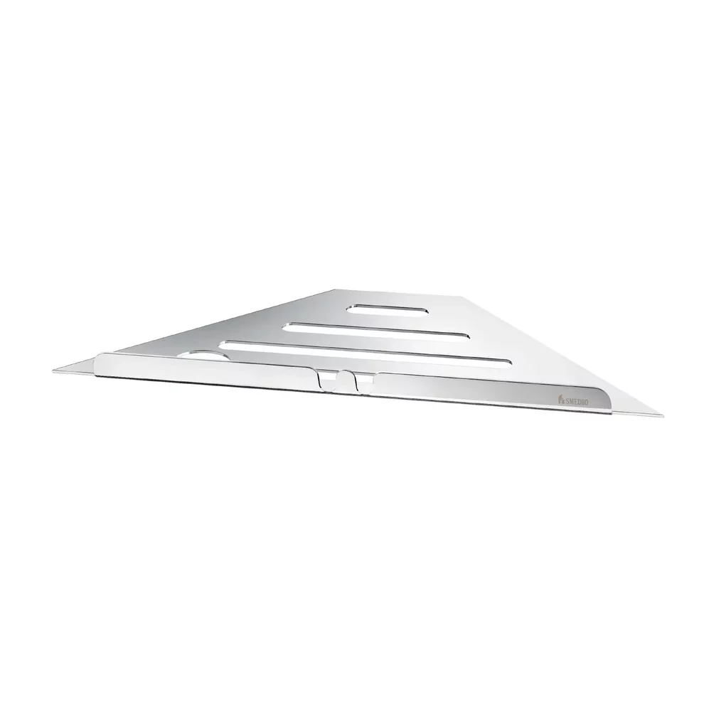 Smedbo Sideline Grout Line Polished Stainless Steel Corner Shelf