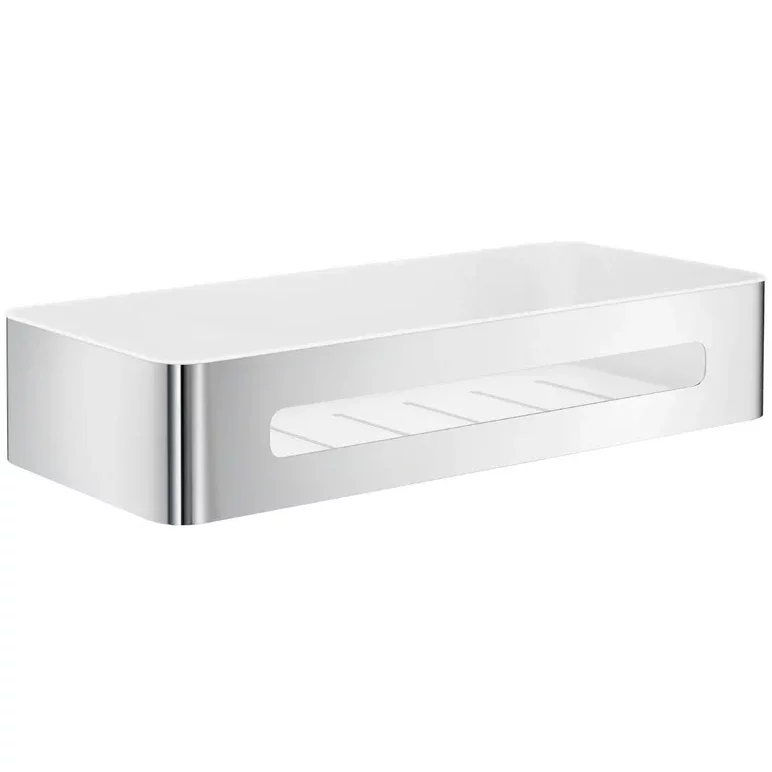 Smedbo Sideline Chrome Rectangular Shower Basket with Insert
