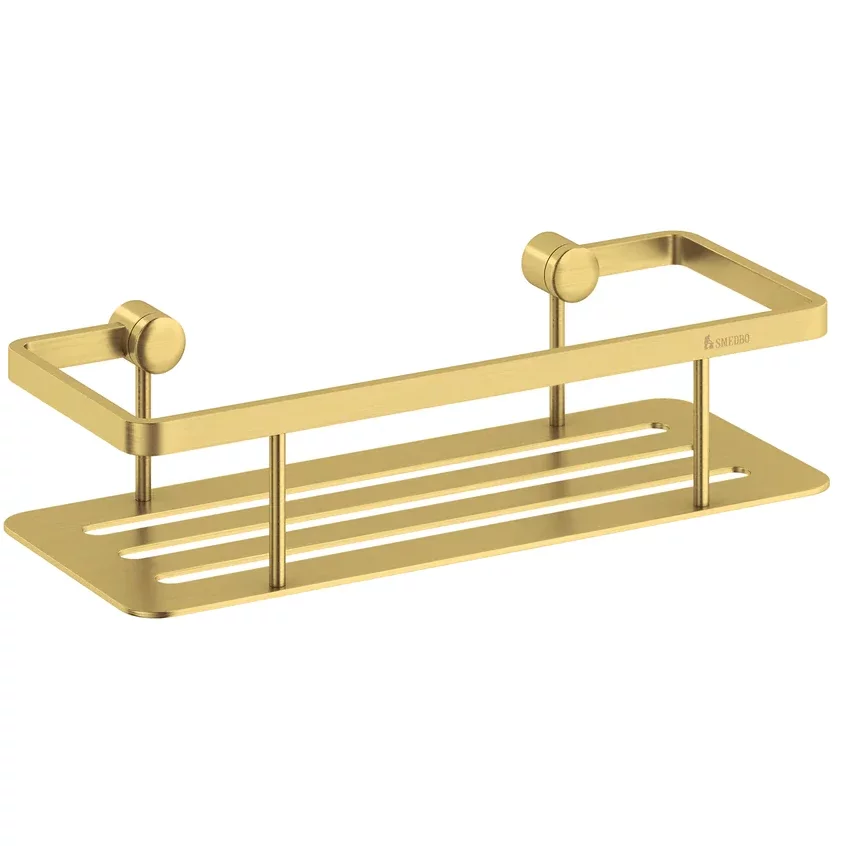 Smedbo Sideline Brushed Brass Shower Basket