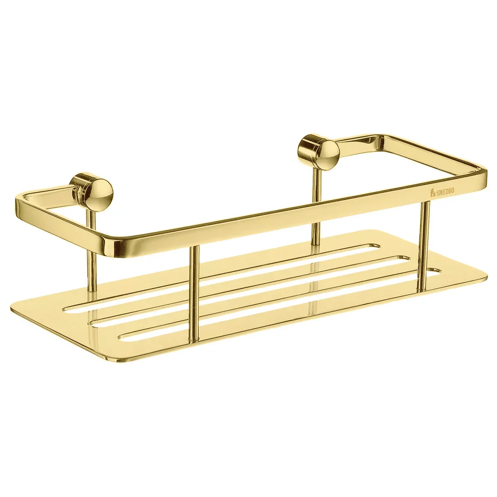 Smedbo Sideline Polished Brass Shower Basket