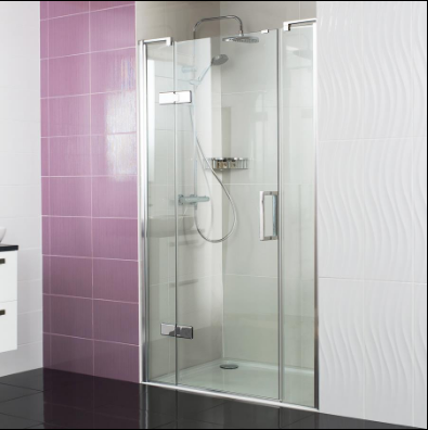 Decem Hinged Door Shower Enclosure 1200mm with Two In-line Panels for Alcove Fitting by Roman Showers
