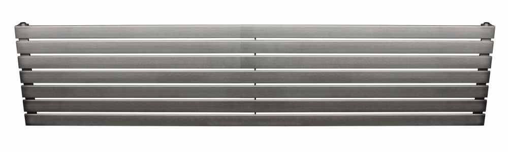 Delta Horizontal 230 x 1800mm Stainless Steel Radiator Brushed Finish - DQ Heating