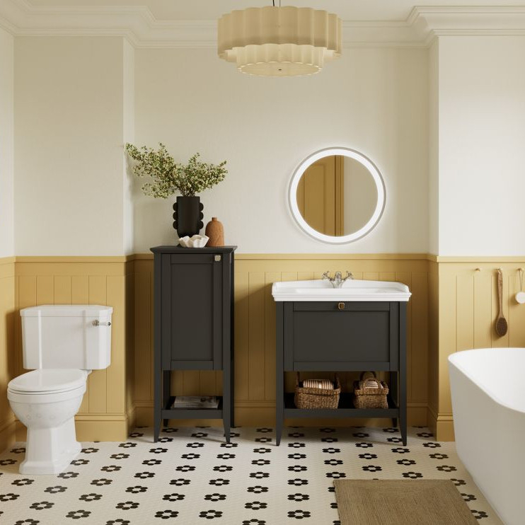 Dendermond Matt Anthracite 650 Floor Standing One Drawer Vanity Unit