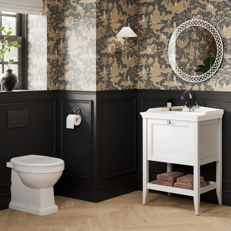 Dendermond Matt White 800 Floor Standing One Drawer Vanity Unit