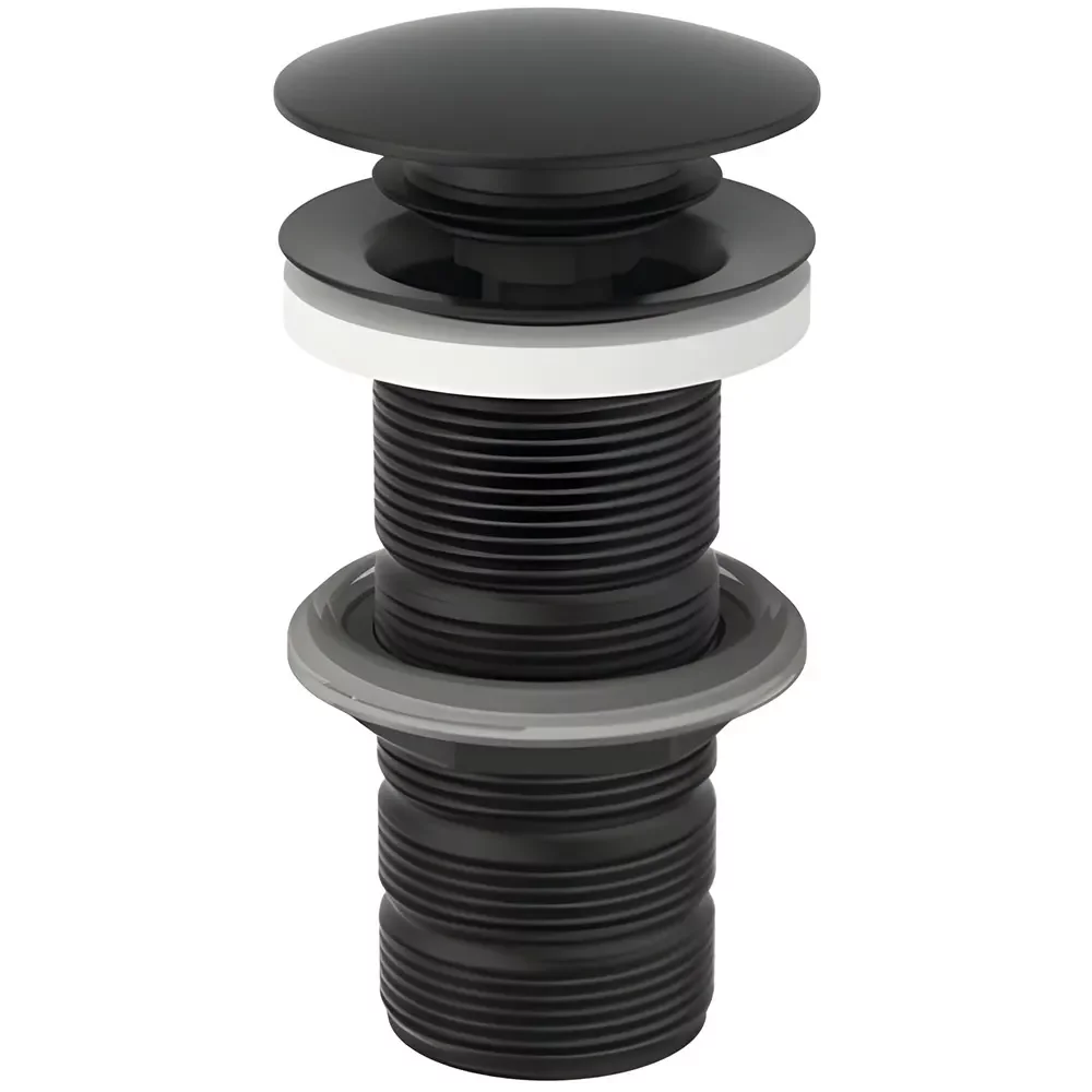 Ideal Standard Silk Black Luxury Clicker Basin Waste, Unslotted