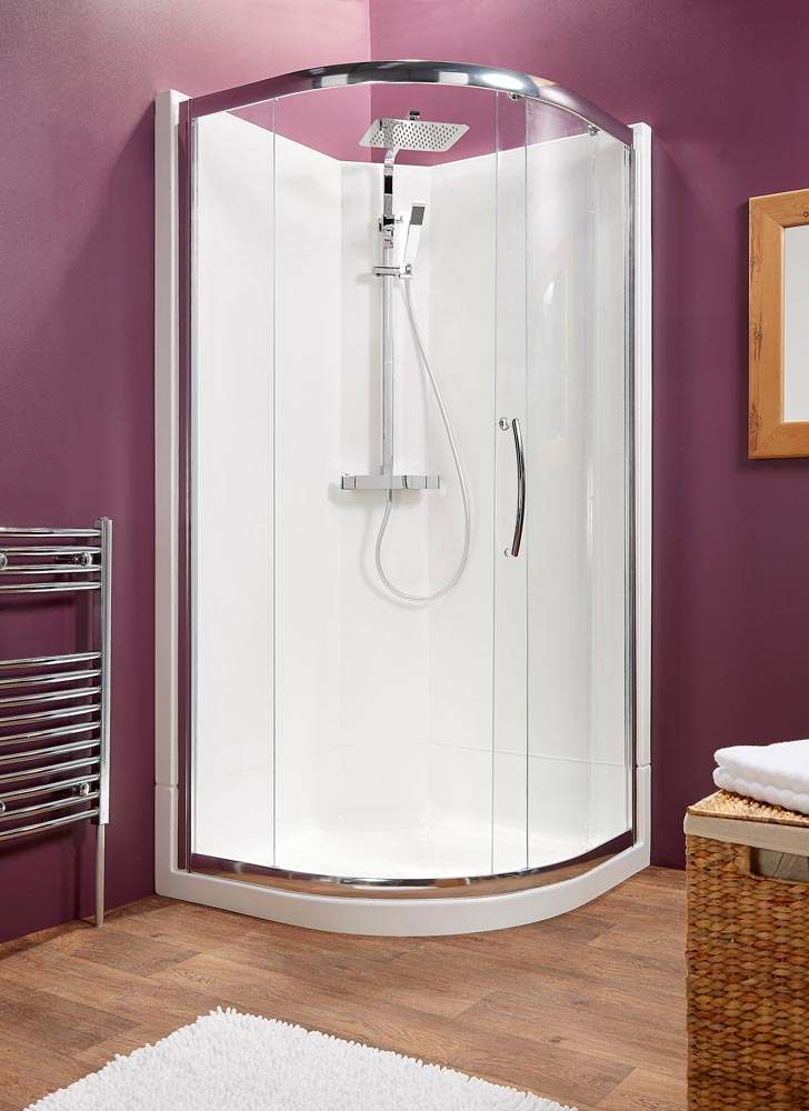 Kubex Eclipse Range Shower Pod - 925mm - Single Door Quadrant
