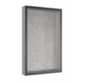 Pre-Finished Recessed Storage Unit - Aluminium Effect