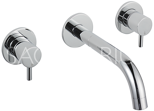 Sagittarius Ergo Wall Mounted 3 Hole Basin Mixer 180mm