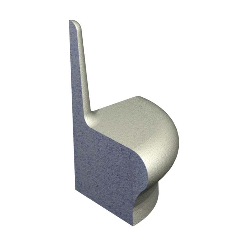 Abacus Elements Tileable High Back Wetroom Shower Seat External Round Section