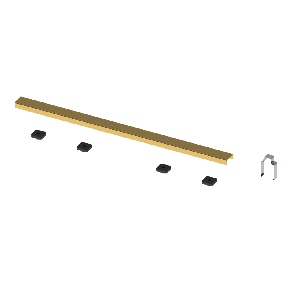 Abacus Elements Brushed Brass Linear Waste Cover 700mm 