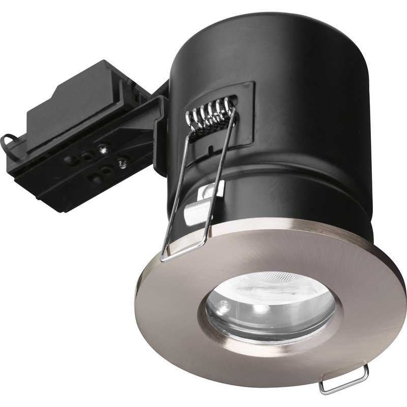 EnLite IP65 Fire Rated LED Downlight - Satin Nickel - 350lm Cool White