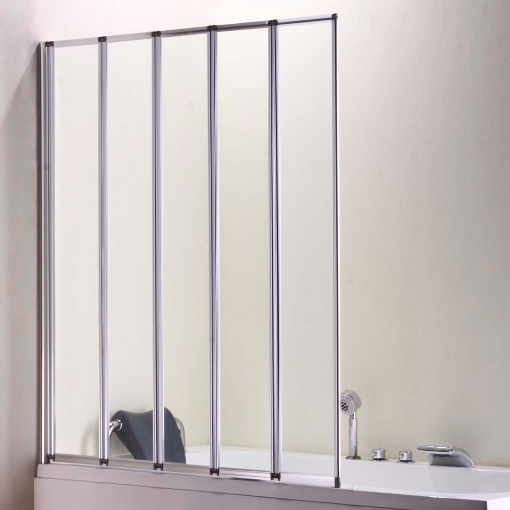 Volente 1250mm 5-Fold Bath Shower Screen