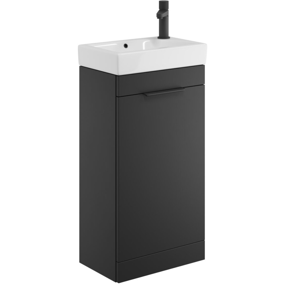 Scudo Esme 450 Matt Black Cloakroom Vanity Unit