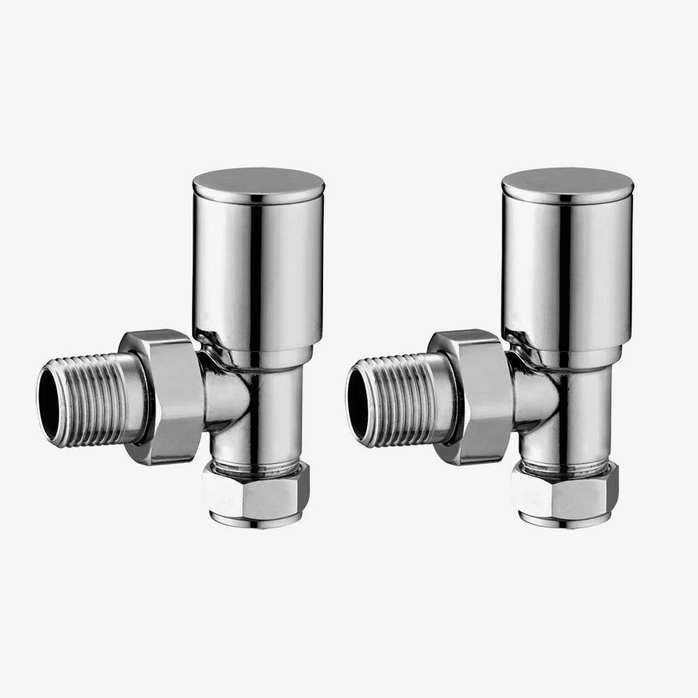 DQ Essential Manual Angled Chrome Radiator Valves