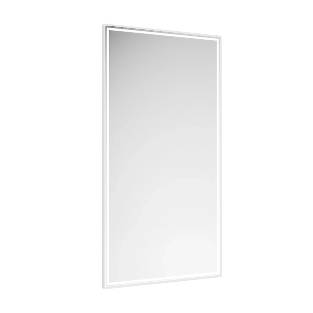 Abacus Line 800 x 500 Matt Silver Framed LED Mirror