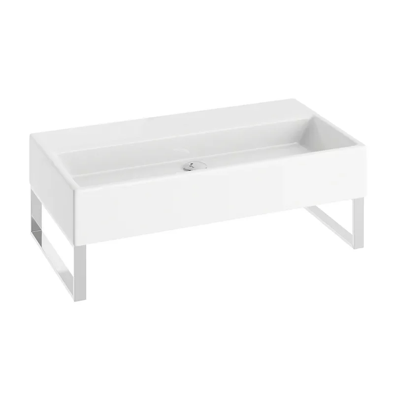 Abacus Concept Pure Basin 800 x 420mm 0 Tap Hole With Polished Towel Hangers