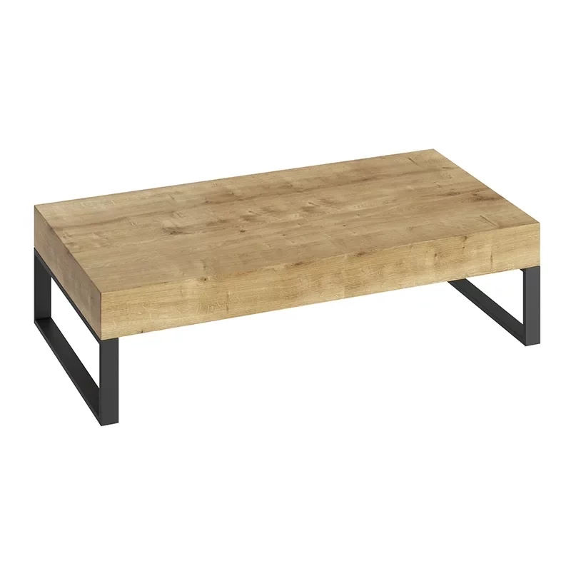 Abacus Concept Cloud 800mm Shelf, Halifax Oak With Matt Black Towel Hangers