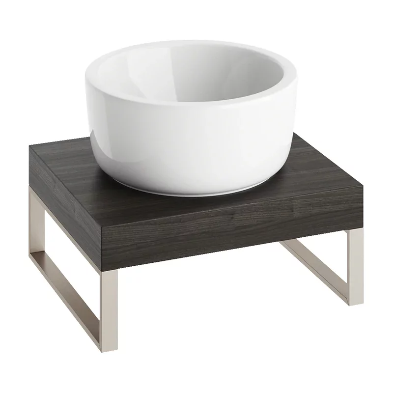 Abacus Concept Cloud 500mm Shelf, Lava With Brushed Stainless Steel Towel Hangers
