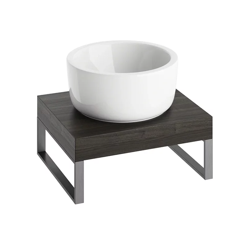 Abacus Concept Cloud 500mm Shelf, Lava With Matt Anthracite Towel Hangers