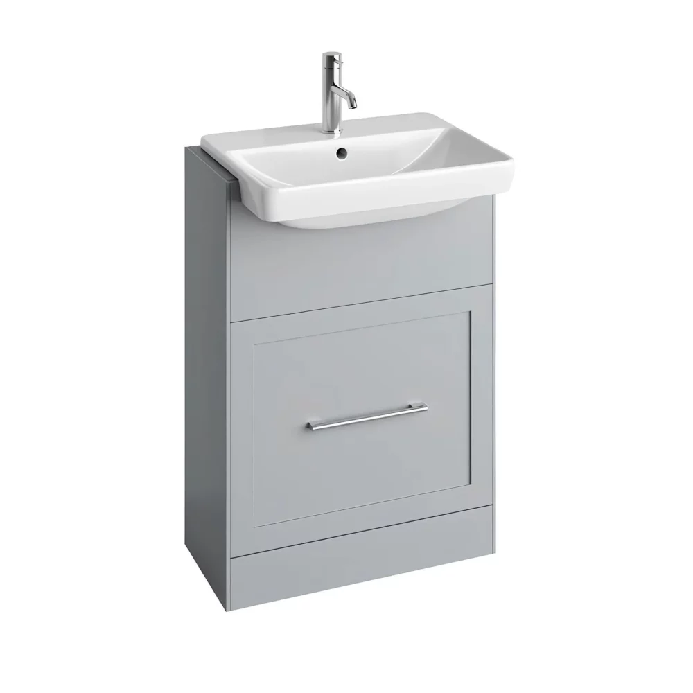 Abacus Concepts Shaker Semi Countertop Vanity Unit 600mm - Stone Grey