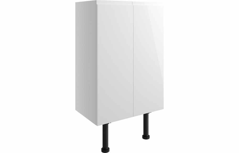 500mm - Valesso 2 Door Base Unit - White Gloss - Standard Depth