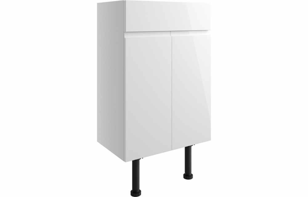 500mm - Valesso Vanity Unit - White Gloss - Standard Depth