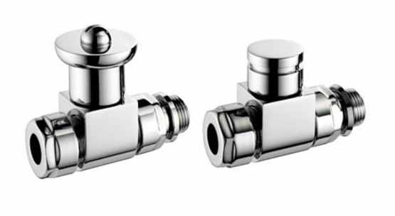 Terrier Modern Straight Decorative Radiator Valve Pack - Francis Pegler