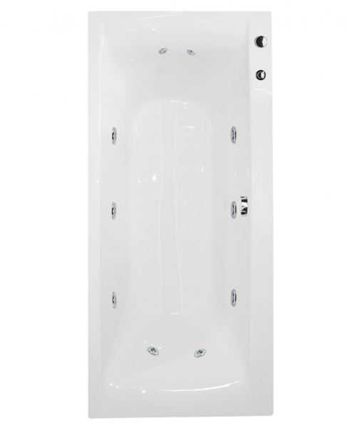 Aquabathe Oporto 10 Jet Whirlpool Bath, 1800 x 800, Single End, Frontline Bathrooms