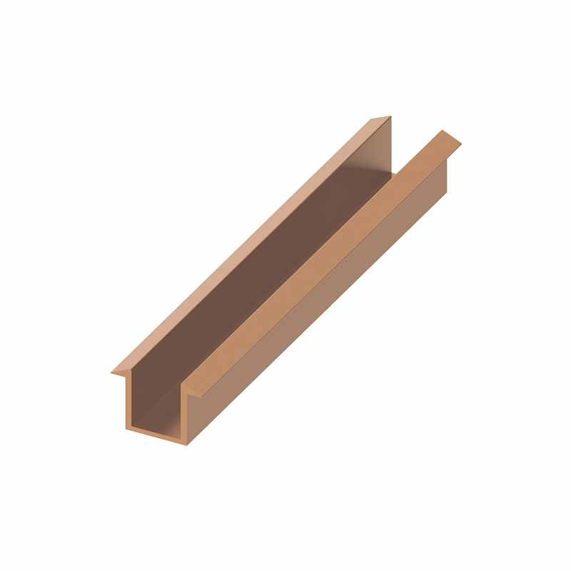 Wet Room 10mm Glass Recessed Channel 2000mm - Brushed Bronze