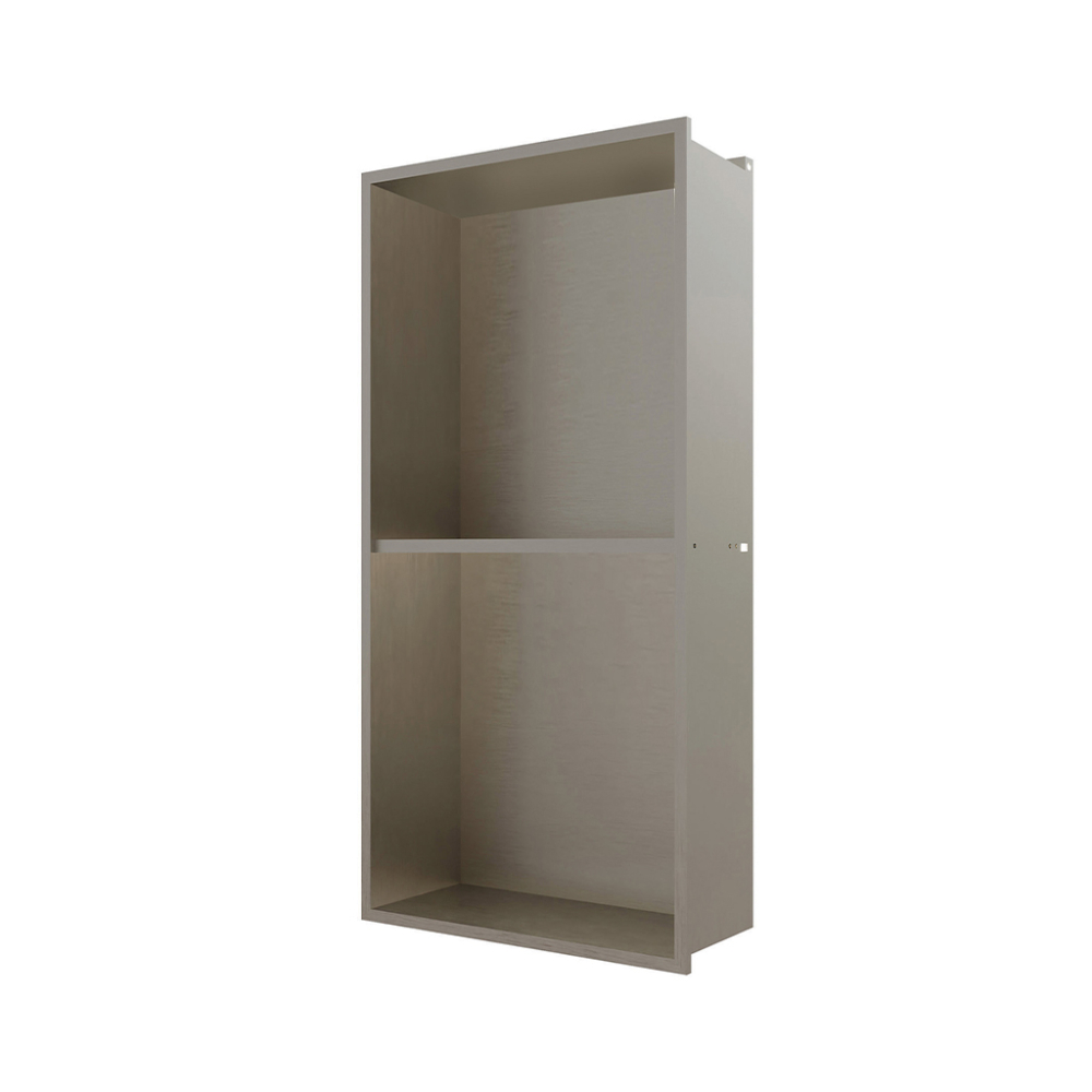 Gio Shower Niche Insert with Shelf Stainless Steel 300 x 600mm
