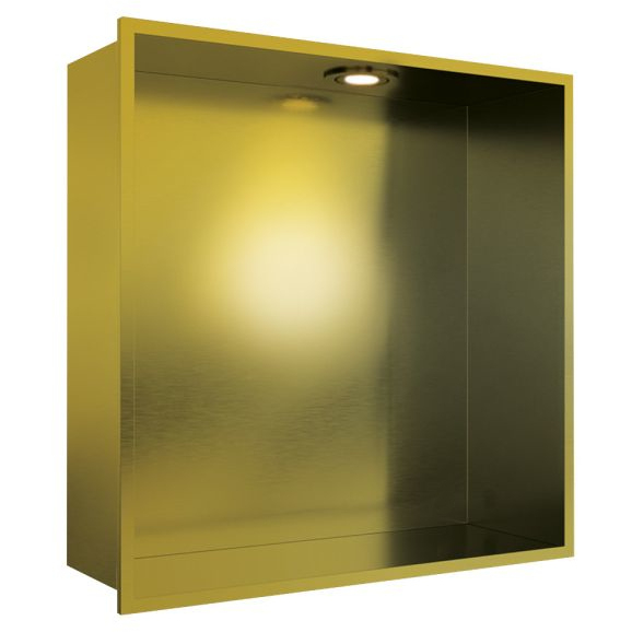 Genesis KBNV 300mm Brushed Gold Kitchen & Bathroom Niche with LED