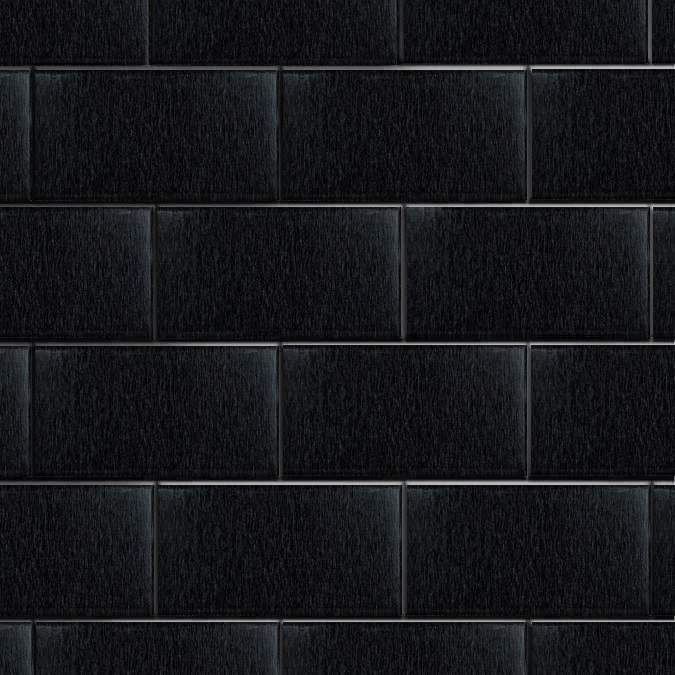 Atlantis Black Graphite Metallic Metro Tile Panel 1200mm x 2400mm