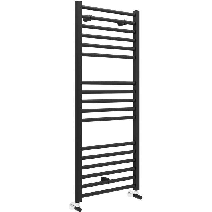 Gressingham Straight Ladder Radiator 500 x 1200 x 30mm - Matt Black