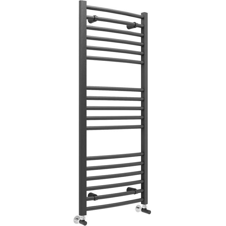 Gressingham 500 x 1200mm Anthracite Curved Towel Radiator