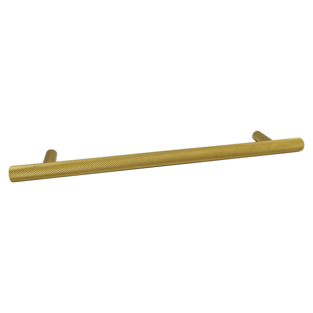 Nuie Knurled Brushed Brass 252mm Handle 192mm Centres