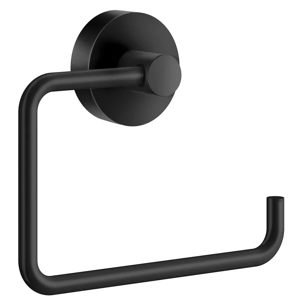 Smedbo Home Matt Black Square Toilet Roll Holder