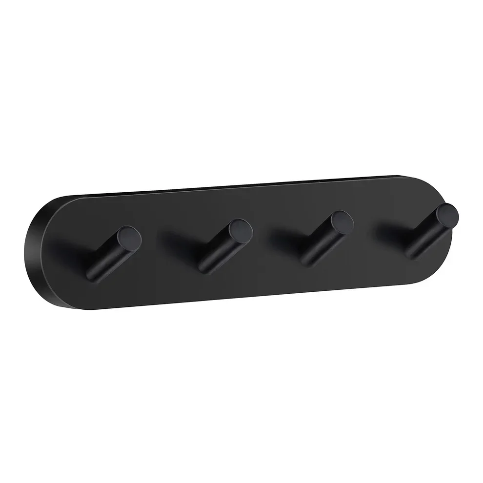 Smedbo Home Matt Black Quadruple Towel Hook