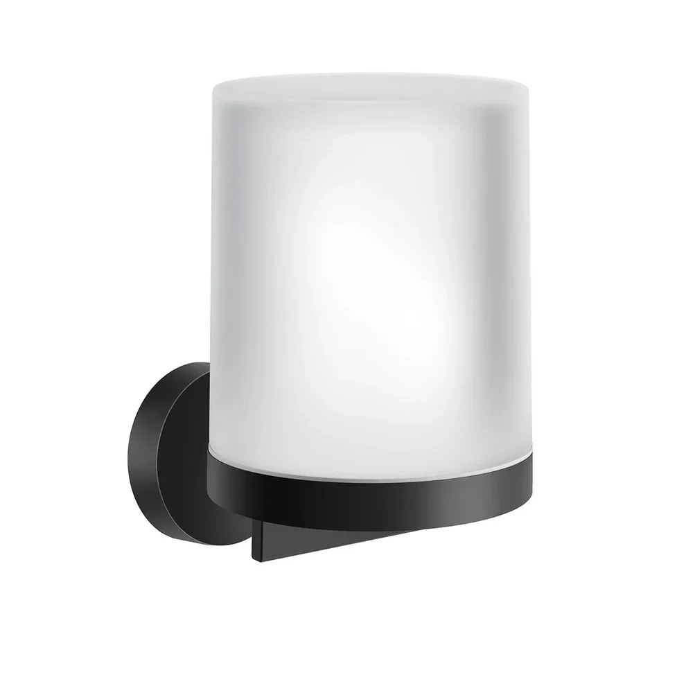 Smedbo Home Matt Black and Frosted Glass Soap Dispenser