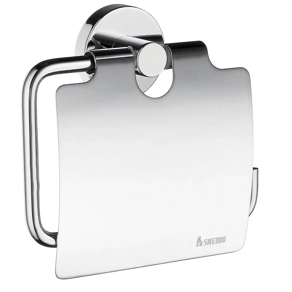 Smedbo Home Chrome Toilet Roll Holder with Cover