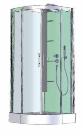 Kinedo Horizon 900mm Quadrant Sliding Door Self Contained Shower Pod