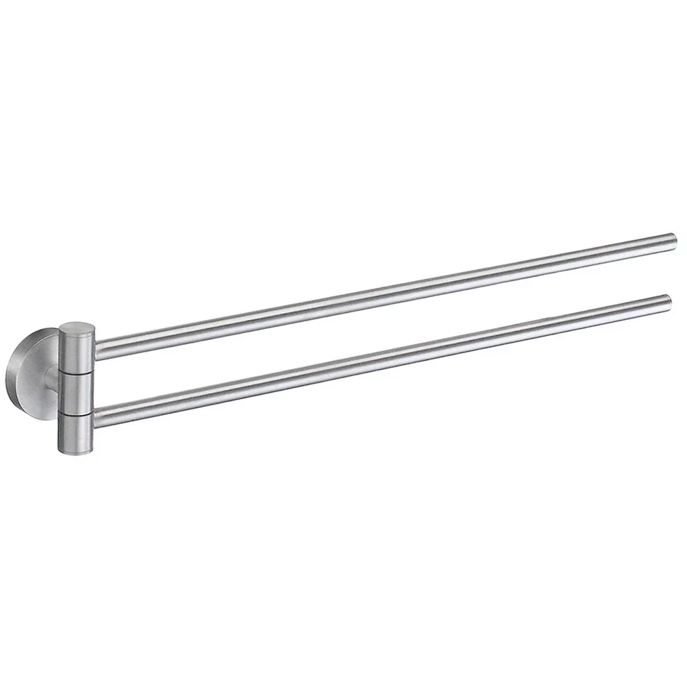 Smedbo Home Brushed Chrome Swing Arm Towel Rail
