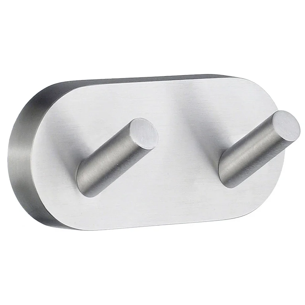 Smedbo Home Brushed Chrome Double Towel Hook
