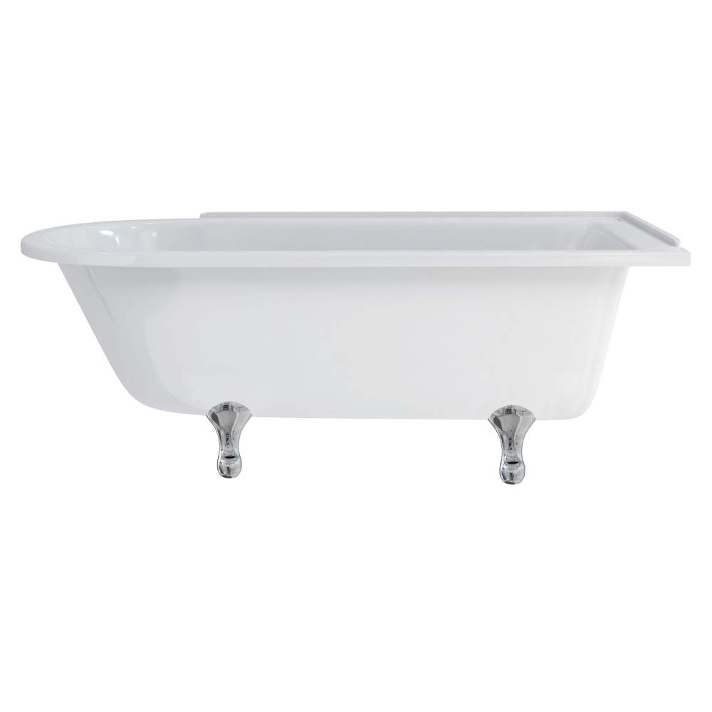 Burlington Hampton - Traditional Freestanding Shower Bath - 1700mm - Right Hand